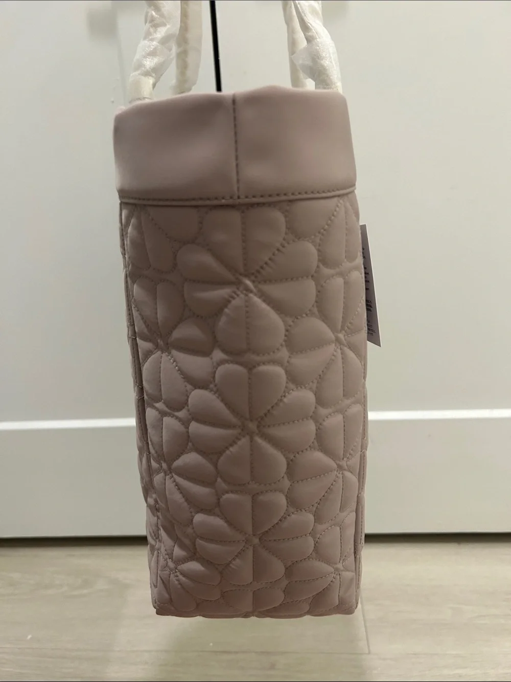 Kate Spade (NWT) Spade Flower Quilted Fabric XL Tote in Cozy Grey